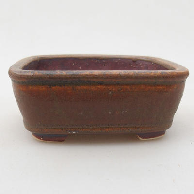 Ceramic bonsai bowl 9 x 8 x 3.5 cm, brick color - 1