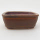 Ceramic bonsai bowl 9 x 8 x 3.5 cm, brick color - 1/3
