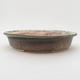 Ceramic bonsai bowl 24.5 x 21.5 x 5 cm, color green - 1/3