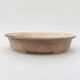 Ceramic bonsai bowl 24.5 x 21.5 x 5 cm, beige color - 1/3