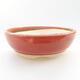 Ceramic bonsai bowl 13 x 13 x 4.5 cm, brick color - 1/3