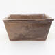 Ceramic bonsai bowl 11 x 9 x 5.5 cm, brown color - 1/3