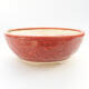 Ceramic bonsai bowl 13 x 13 x 5 cm, brick color - 1/3