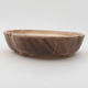 Ceramic bonsai bowl 18 x 15.5 x 4 cm, brown color - 1/3