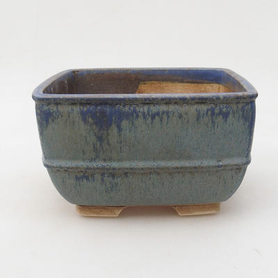Ceramic bonsai bowl 15.5 x 15.5 x 9 cm, color blue - 1
