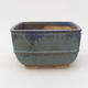 Ceramic bonsai bowl 15.5 x 15.5 x 9 cm, color blue - 1/3
