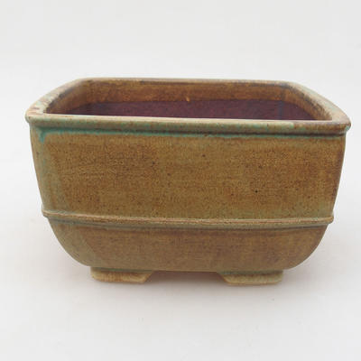 Ceramic bonsai bowl 15.5 x 15.5 x 9 cm, color green - 1