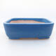 Ceramic bonsai bowl 11.5 x 9.5 x 3.5 cm, color blue - 1/3
