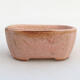 Ceramic bonsai bowl 8 x 6.5 x 3.5 cm, color pink - 1/3
