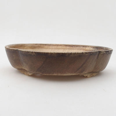 Ceramic bonsai bowl 22 x 19.5 x 5 cm, color brown - 1