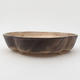 Ceramic bonsai bowl 22 x 19.5 x 5 cm, color brown - 1/3