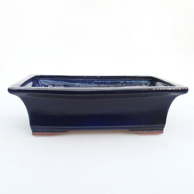 Ceramic bonsai bowl 20 x 15 x 6.5 cm, color blue - 1