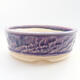Ceramic bonsai bowl 11 x 11 x 4 cm, color purple - 1/3