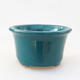 Ceramic bonsai bowl 8.5 x 8.5 x 5 cm, color green - 1/3