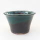 Ceramic bonsai bowl 10 x 10 x 6.5 cm, color green - 1/3