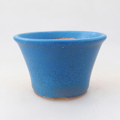 Ceramic bonsai bowl 10 x 10 x 6.5 cm, color blue - 1
