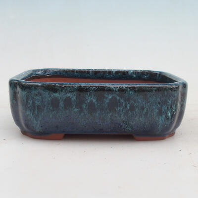 Bonsai bowl 15 x 13 x 5 cm, color blue-white - 1