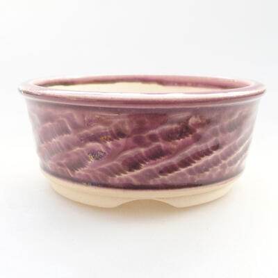 Ceramic bonsai bowl 11 x 11 x 4.5 cm, color purple - 1