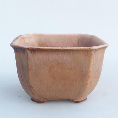 Ceramic bonsai bowl 9 x 9 x 5.5 cm, color pink - 1