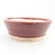 Ceramic bonsai bowl 10.5 x 10.5 x 4 cm, burgundy color - 1/3