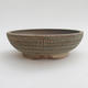 Ceramic bonsai bowl 18,5 x 18,5 x 6 cm, color gray - 1/4