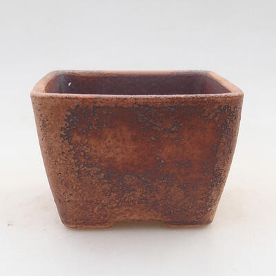 Ceramic bonsai bowl 8 x 8 x 6 cm, color brown - 1