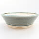 Ceramic bonsai bowl 11 x 11 x 3.5 cm, color green - 1/3
