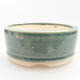 Ceramic bonsai bowl 10 x 10 x 4 cm, color green - 1/3