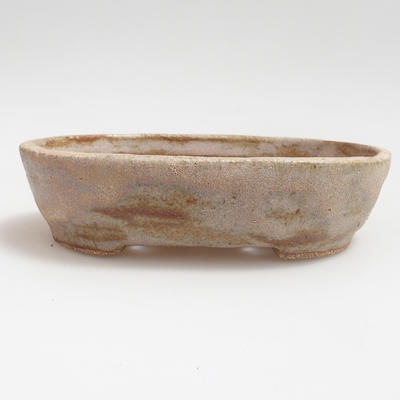 Ceramic bonsai bowl 17,5 x 13 x 4,5 cm, color beige - 1
