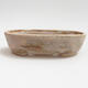 Ceramic bonsai bowl 17,5 x 13 x 4,5 cm, color beige - 1/4