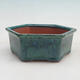 Bonsai bowl 17 x 15 x 6 cm, color green - 1/6