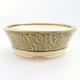 Ceramic bonsai bowl 11 x 11 x 4 cm, color green - 1/3