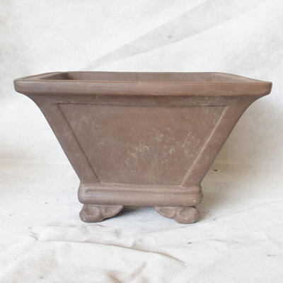 Bonsai bowl 33 x 33 x 21 cm, gray color - 1