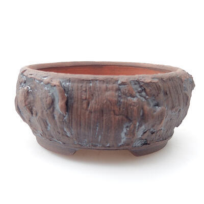 Ceramic bonsai bowl 9.5 x 9.5 x 4.5 cm, color brown - 1