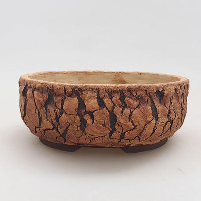 Ceramic bonsai bowl 18 x 18 x 7 cm, color cracked - 1