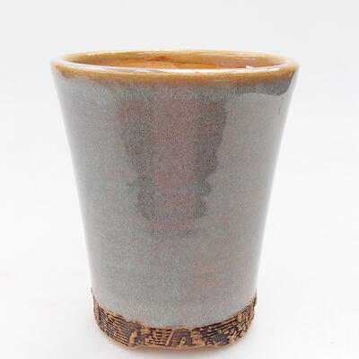 Ceramic bonsai bowl 9 x 9 x 10 cm, color gray - 1