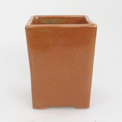 Ceramic bonsai bowl 8 x 8 x 10 cm, color brown - 2nd quality - 1