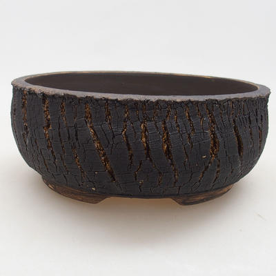 Ceramic bonsai bowl 19 x 19 x 7.5 cm, color cracked - 1
