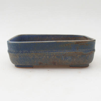 Ceramic bonsai bowl 14,5 x 12 x 4,5 cm, brown-blue color - 2nd quality - 1