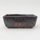 Ceramic bonsai bowl 12 x 9 x 4,5 cm, brown-gold color - 2nd quality - 1/4