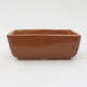 Ceramic bonsai bowl 12 x 9 x 4,5 cm, color brown - 2nd quality - 1/4