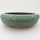 Ceramic bonsai bowl - 14,5 x 14,5 x 4,5 cm, color green - 1/3