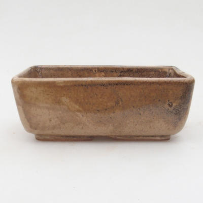 Ceramic bonsai bowl 12 x 9 x 4,5 cm, brown-beige color - 2nd quality - 1