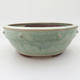 Ceramic bonsai bowl - 16 x 16 x 6 cm, color green - 1/3