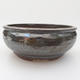 Ceramic bonsai bowl - 17 x 17 x 7 cm, color green - 1/3