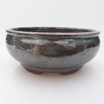 Ceramic bonsai bowl - 16 x 16 x 7 cm, color green - 1