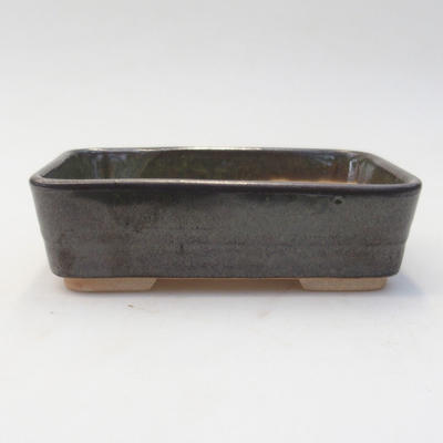 Ceramic bonsai bowl 14 x 10 x 4,5 cm, gray-green color - 2nd quality - 1