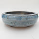 Ceramic bonsai bowl - 16 x 16 x 5 cm, color blue - 1/3