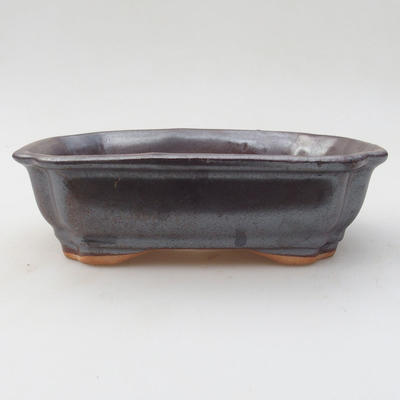 Ceramic bonsai bowl 16 x 12 x 4,5 cm, color brown - 2nd quality - 1