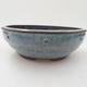 Ceramic bonsai bowl - 18 x 18 x 6 cm, color blue - 1/3